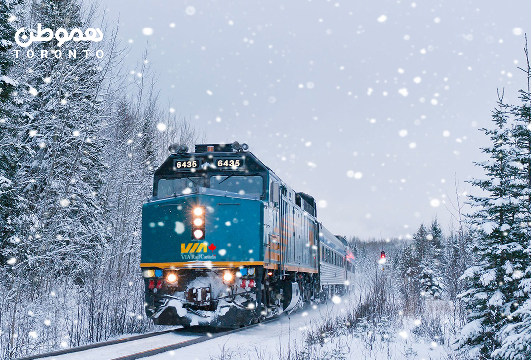 برف و بوران در کانادا: گرفتاری ۱۸ساعته صدها مسافر داخل قطار