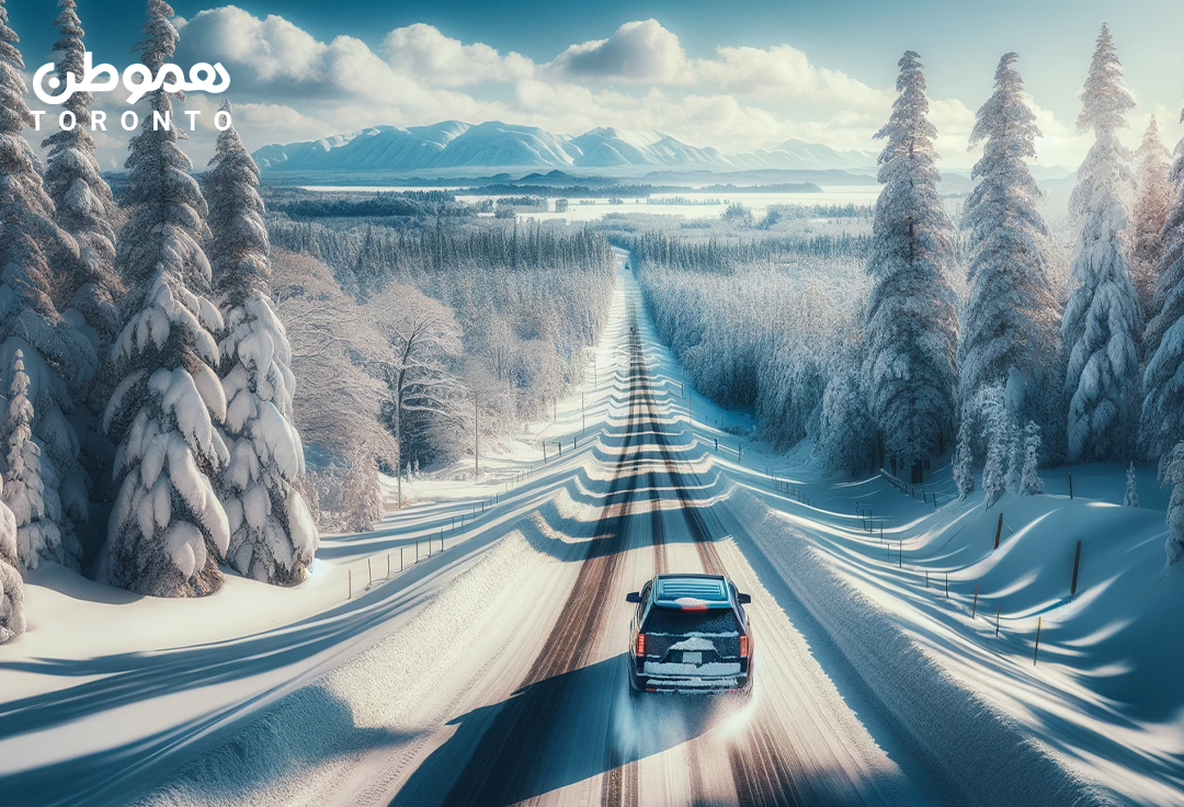 سفر در جاده های زمستانی آنتاریو ۷ جاده زیبا در نزدیکی تورنتو