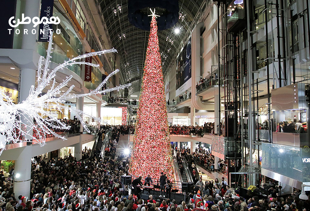 روشن کردن درخت کریسمس Eaton Centre ۱۳ نوامبر