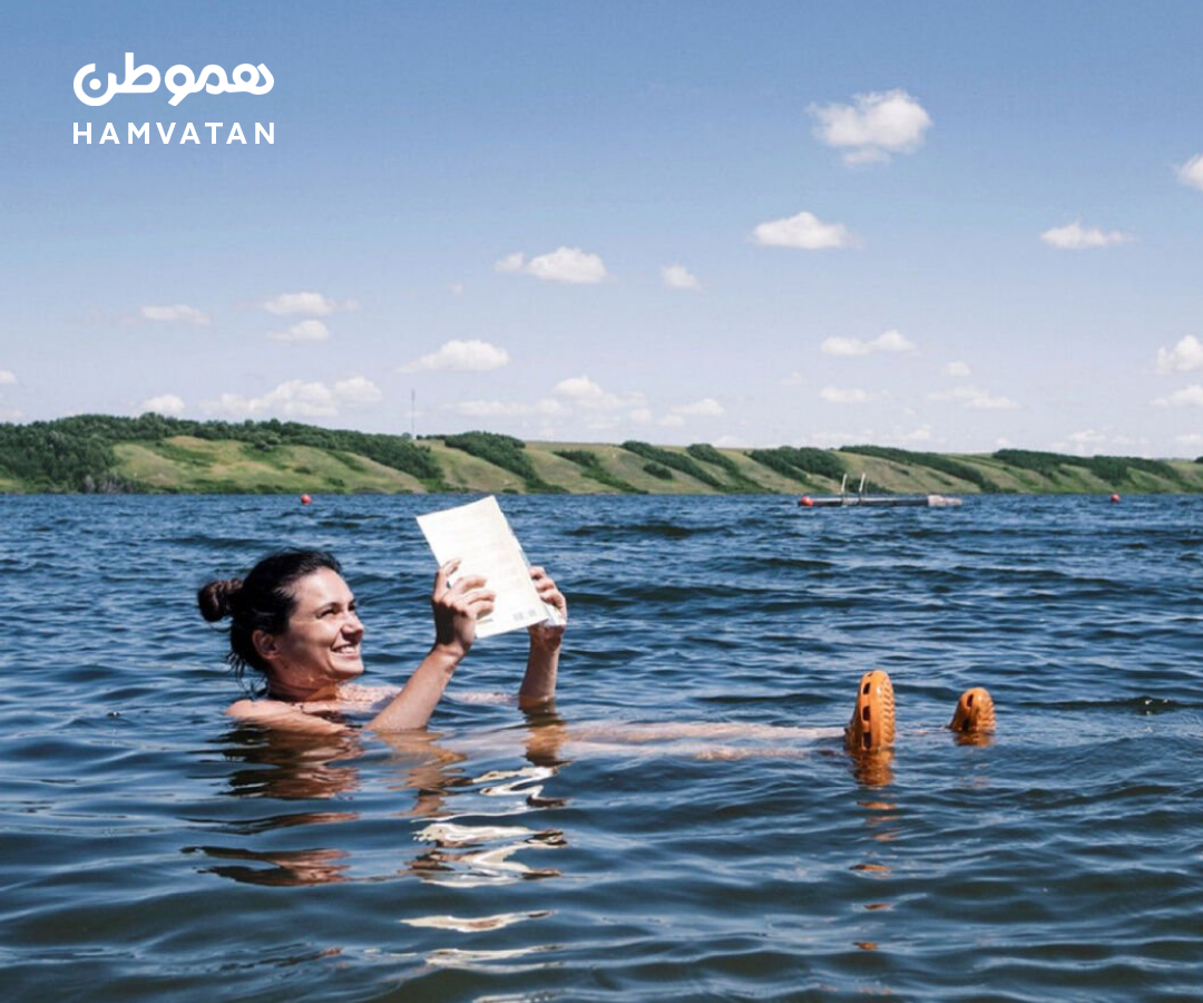 دریاچه‌ای در ساسکاچوان که هرگز کسی در آن به زیر آب فرو نمی‌رود