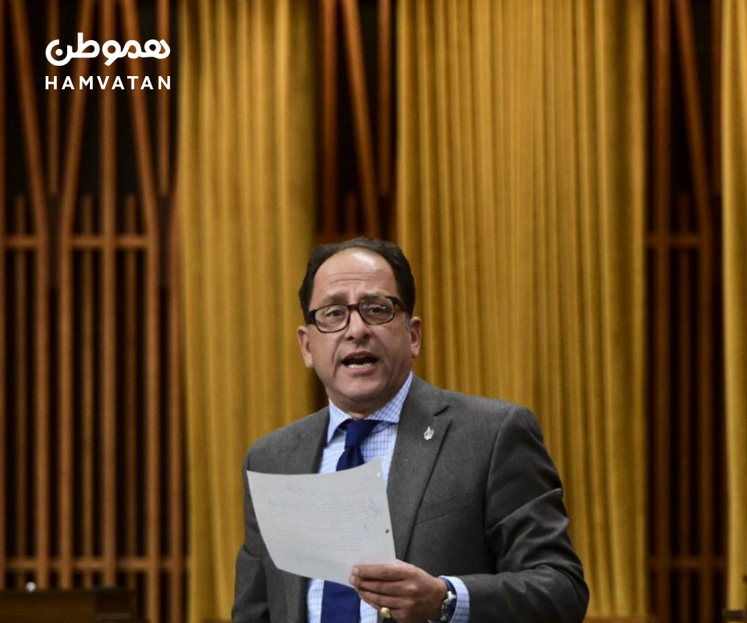 علی احساسی در پارلمان کانادا در مورد ایران سخنرانی کرد