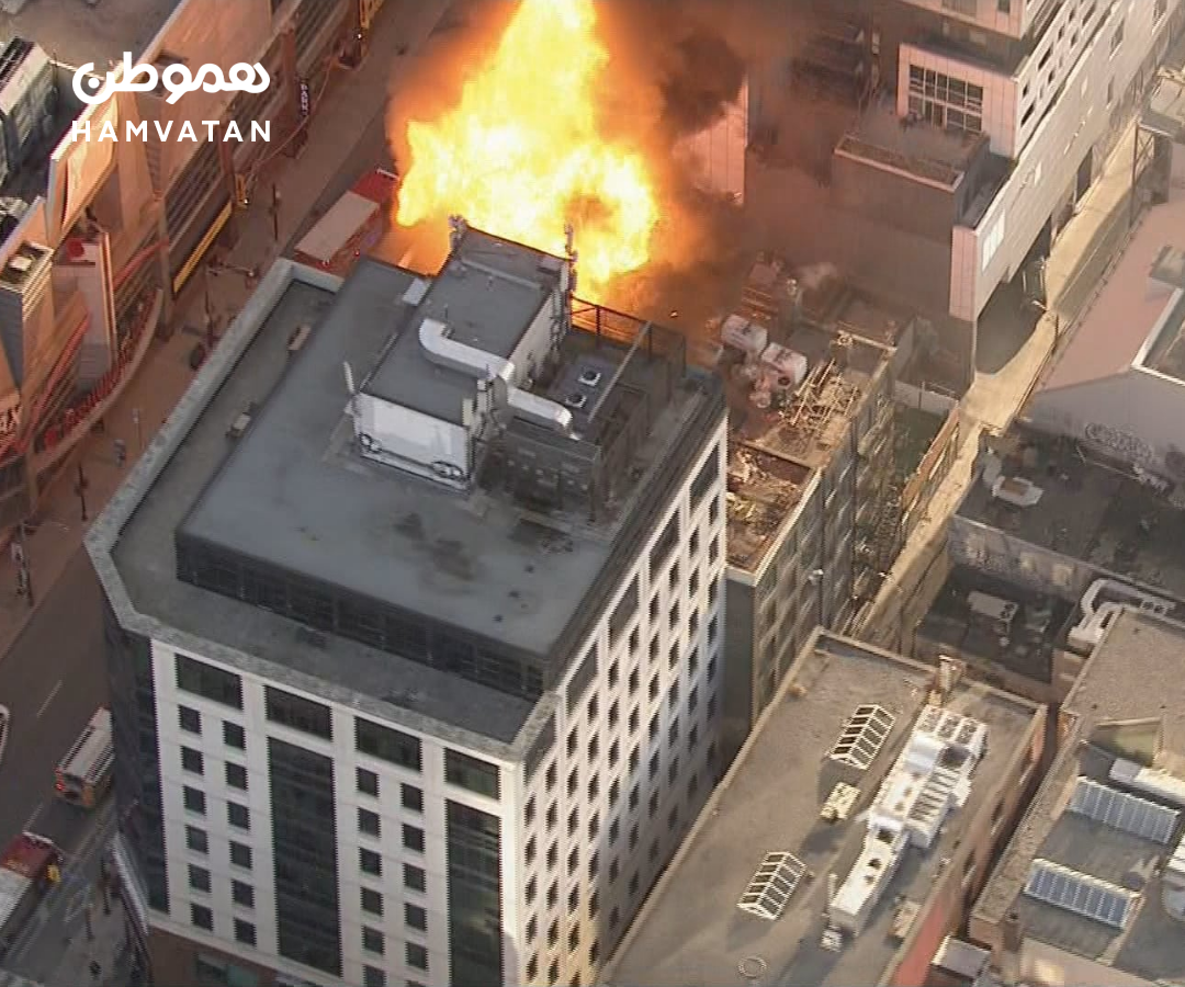 آتش‌سوزی و انفجار در داون‌تاون تورنتو جمعه ۲۷ مارچ